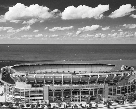 Blue Angels Left Echelon Roll Behind Cleveland Browns Stadium